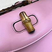 Gucci Bamboo 1947 small top handle pink bag - 4