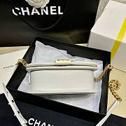 Chanel Small Boy Messenger White Bag - 4