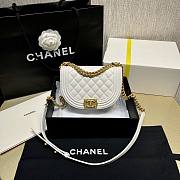 Chanel Small Boy Messenger White Bag - 5