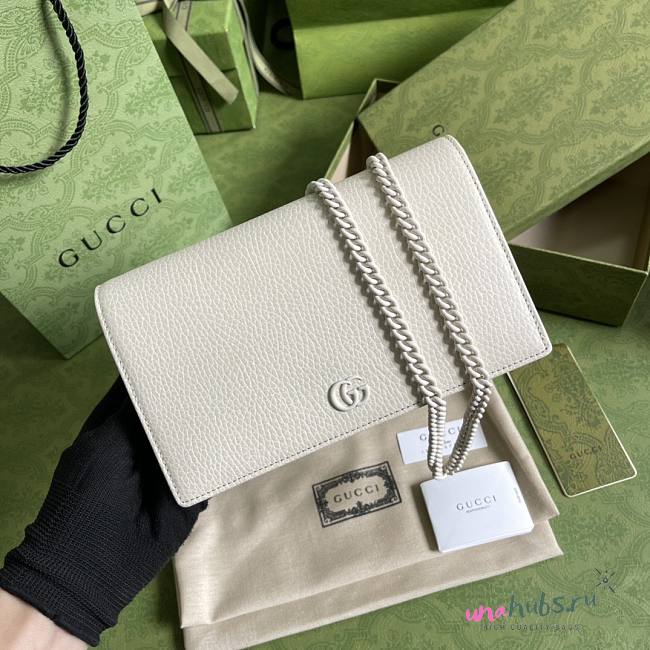 Gucci GG white chain wallet 497985 - 1