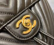 Chanel Chevron Lambskin Black Gold Hardware Large Backpack  - 6