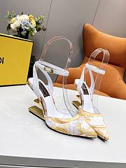 FENDI FIRST Fendace white heels 9.5cm - 1