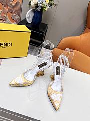 FENDI FIRST Fendace white heels 9.5cm - 4