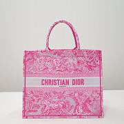 Dior book tote pink transparent large bag - 1