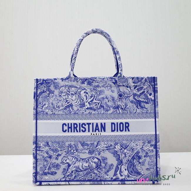 Dior book tote blue transparent large bag - 1