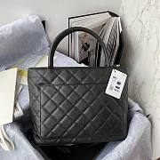 Chanel tote shopping CC beige leather black bag  - 2