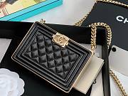 Chanel mini boy 22A gold black bag - 1