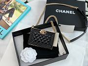 Chanel mini boy 22A gold black bag - 2