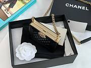 Chanel mini boy 22A gold black bag - 4