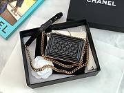 Chanel mini boy 22A gold black bag - 5