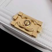 Chanel mini leboy white flap bag - 2