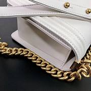 Chanel mini leboy white flap bag - 5