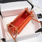 Chanel small shoulder bag in orange leather - 5