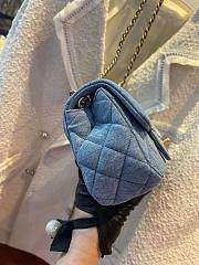 Chanel Denim Blue Small Flap Bag  - 3