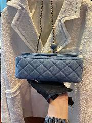 Chanel Denim Blue Small Flap Bag  - 5