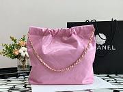 Chanel pink leather tote shopping bag - 2