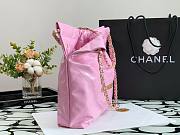 Chanel pink leather tote shopping bag - 5