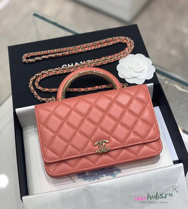 Chanel woc small handle orange bag - 1