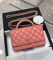 Chanel woc small handle orange bag - 1