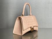 Balenciaga hourglass beige crocodile XS bag - 3