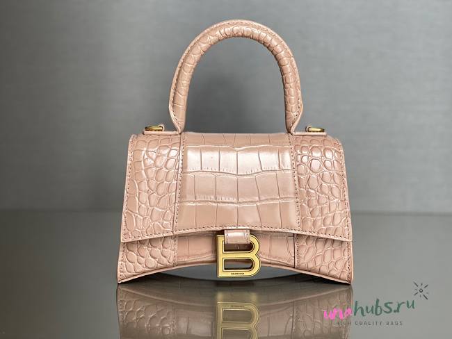 Balenciaga hourglass beige crocodile bag - 1