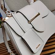 Prada Saffiano White Leather Medium Sidonie Bag 1BN005 - 6