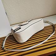 Prada Saffiano White Leather Medium Sidonie Bag 1BN005 - 5