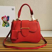 Prada Saffiano Red Leather Medium Sidonie Bag 1BN005 - 1