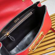 Prada Saffiano Red Leather Medium Sidonie Bag 1BN005 - 3