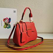 Prada Saffiano Red Leather Medium Sidonie Bag 1BN005 - 5