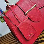 Prada Saffiano Red Leather Medium Sidonie Bag 1BN005 - 6