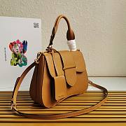 Prada Saffiano Brown Leather Medium Sidonie Bag 1BN005 - 5