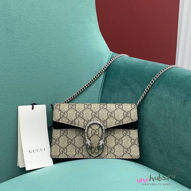 Gucci dionysus super mini black flap bag - 1