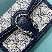 Gucci dionysus super mini double blue flap bag - 6