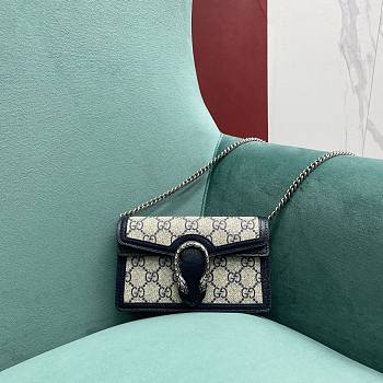 Gucci dionysus super mini double blue flap bag