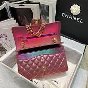 Chanel iridescent purple flap bag 25cm - 4