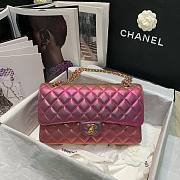 Chanel iridescent purple flap bag 25cm - 6