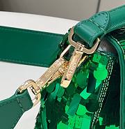 Fendi Baguette Medium Green Sequined Bag - 6