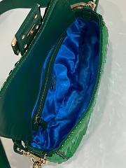 Fendi Baguette Medium Green Sequined Bag - 3