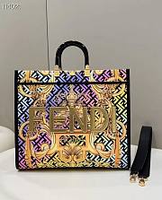 FENDI Sunshine Fendace Printed FF colorful leather shopper - 1