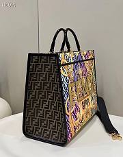 FENDI Sunshine Fendace Printed FF colorful leather shopper - 6