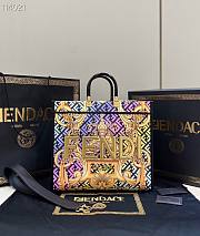 FENDI Sunshine Fendace Printed FF colorful leather shopper - 4