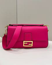 FENDI Baguette large pink leather bag  - 1