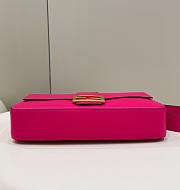 FENDI Baguette large pink leather bag  - 6