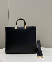 FENDI Fendace Baguette large black leather bag - 4