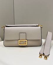 FENDI Baguette large cream leather bag - 1