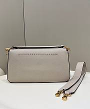 FENDI Baguette large cream leather bag - 4