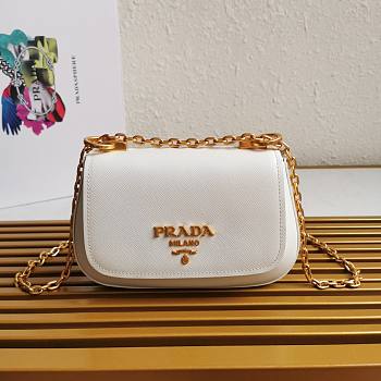 Prada Saffiano White Leather Bag