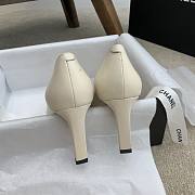 Chanel white heels  - 4