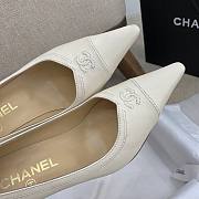 Chanel white heels  - 5